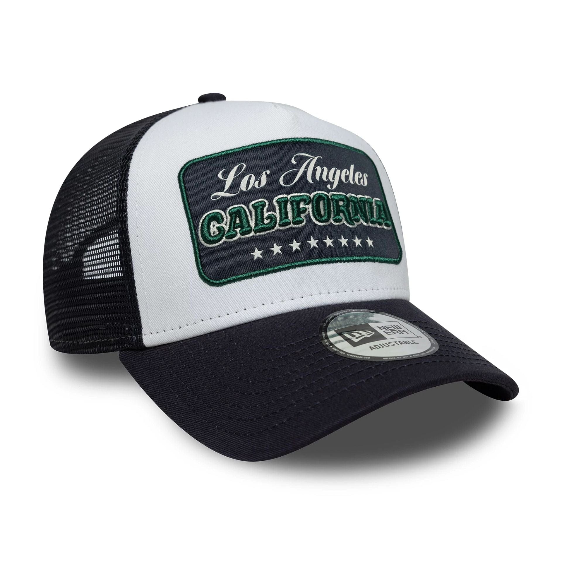 9Forty Aframe Trucker Location Patch - Navy/White