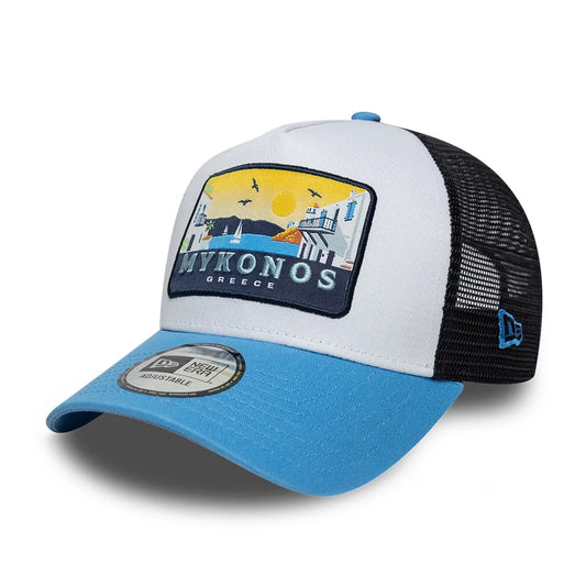 9Forty Location Patch Trucker - Blue/White/Black
