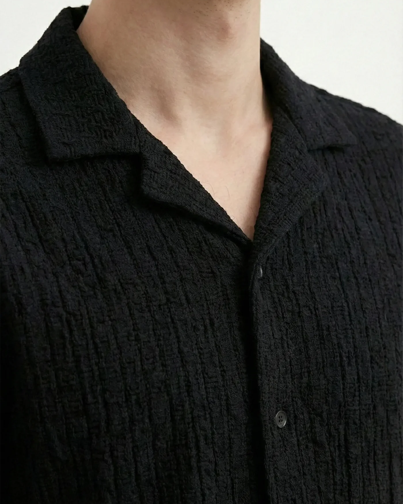 Ashen structured shirt - Black