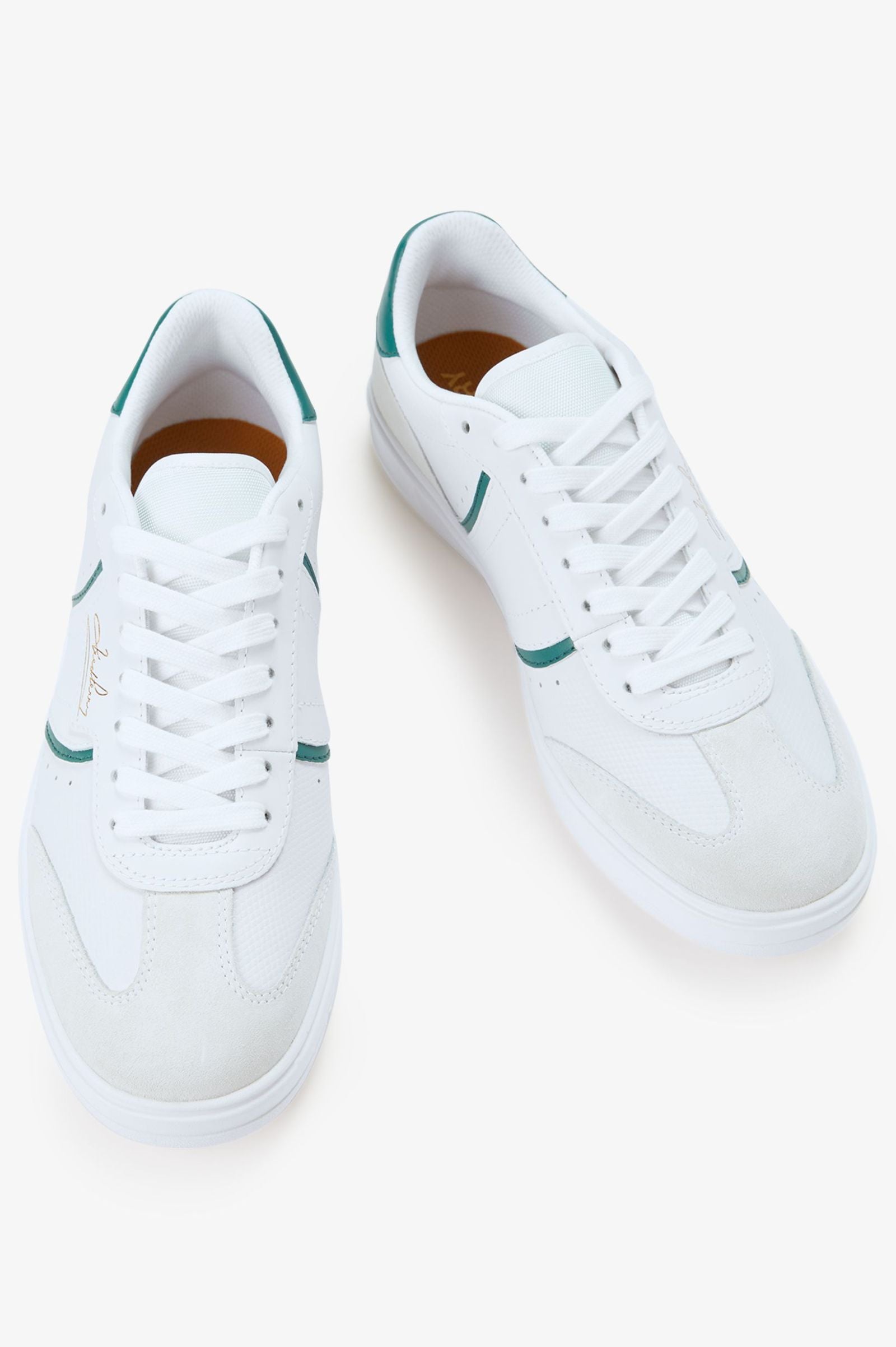 B4 Embossed Leatther/Suede - White