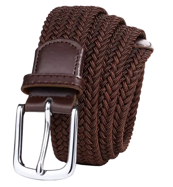 Braided belt - Brown