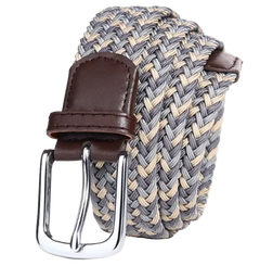 Braided belt - Silver/Grey/Beige