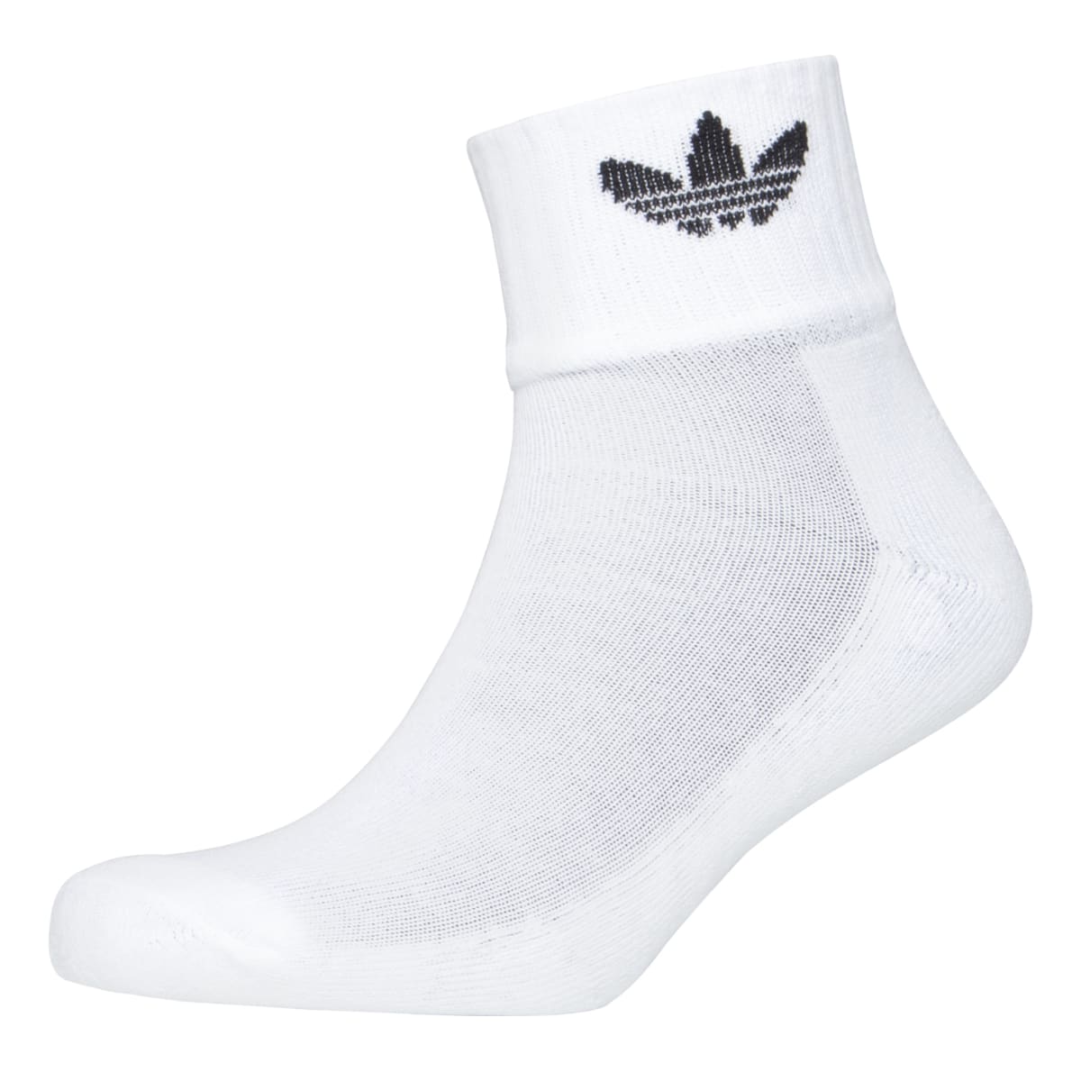 Mid-Cut Crew Socks 3-Pairs - White/White/Black