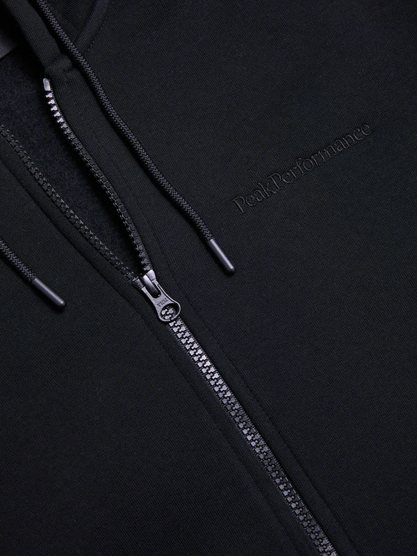 M Original Small Logo Zip Hood - Black