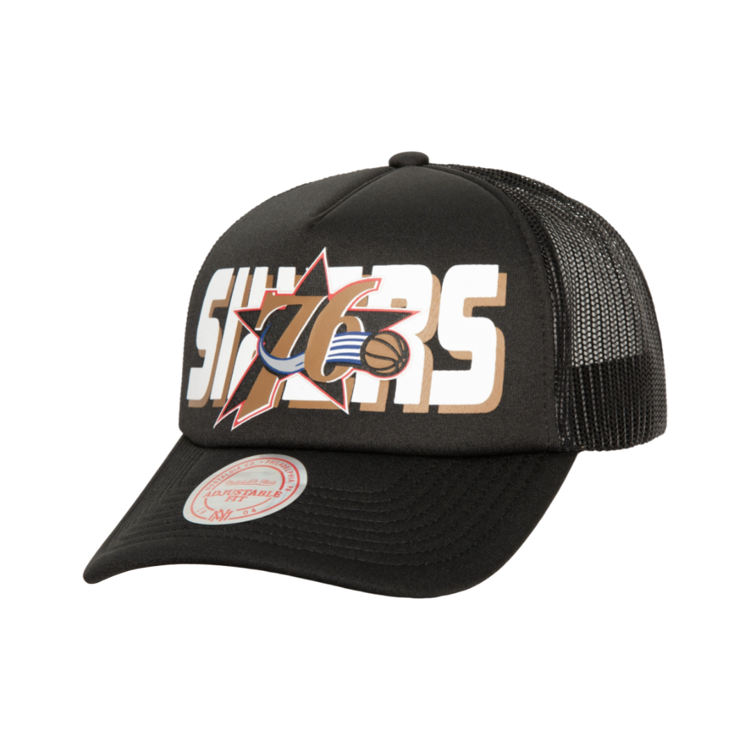Billboard Trucker Snapback Hwc - Philadelphia 79ers Black