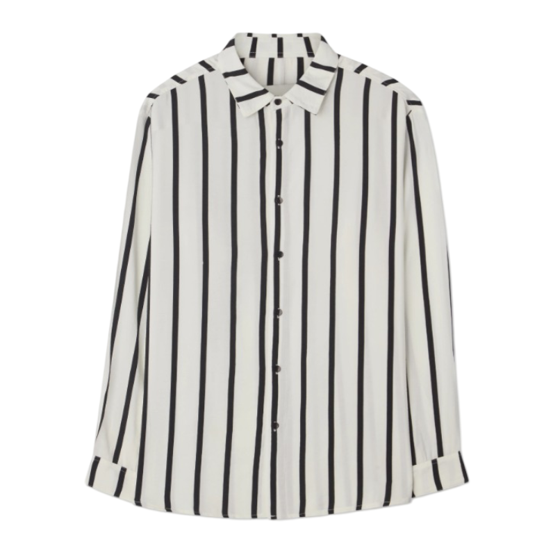 Hooper Shirt Stripe - Stripe White Black