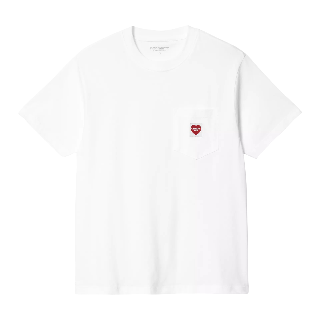 Pocket Heart Short-sleeve T-Shirt - White/Red