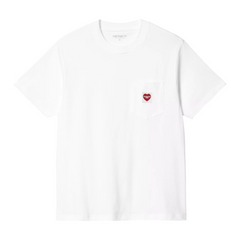 Pocket Heart Short-sleeve T-Shirt - White/Red