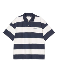 S/S Delray Polo - Delray Stripe Blue
