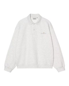 WIP Label Polo Sweat - Ash Heather