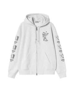 Hooded Playing Cards Jacket - Ash Heather