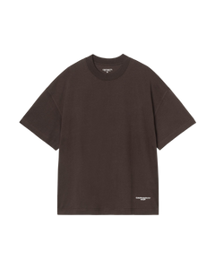 S/S Chapter Script T-Shirt - Tobacco/White