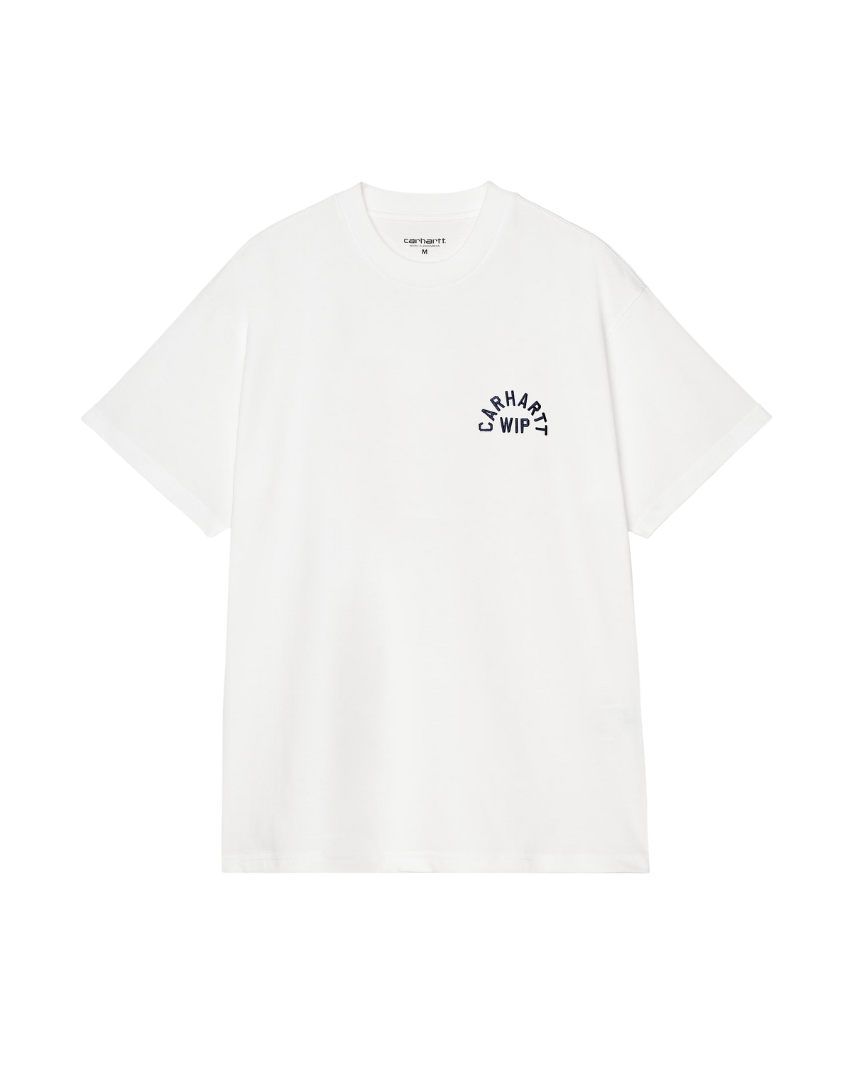 S/S Arch Script T-Shirt - White/DarkNavy