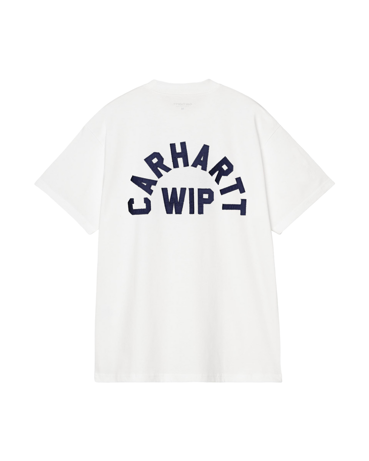 S/S Arch Script T-Shirt - White/DarkNavy