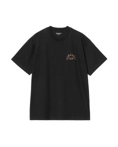 S/S Arch Script T-Shirt - Black/WIPHBrown