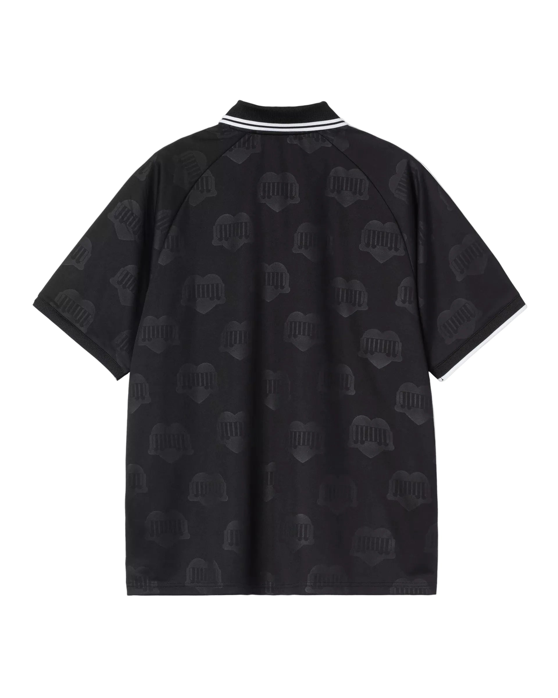 S/S Terrace Football T-Shirt - Heart Train Jacquard, Black
