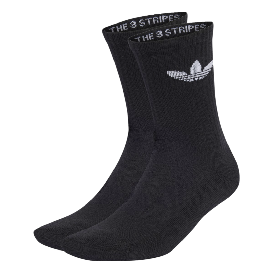 Trefoil Cushion Socks 3-Pairs - Black