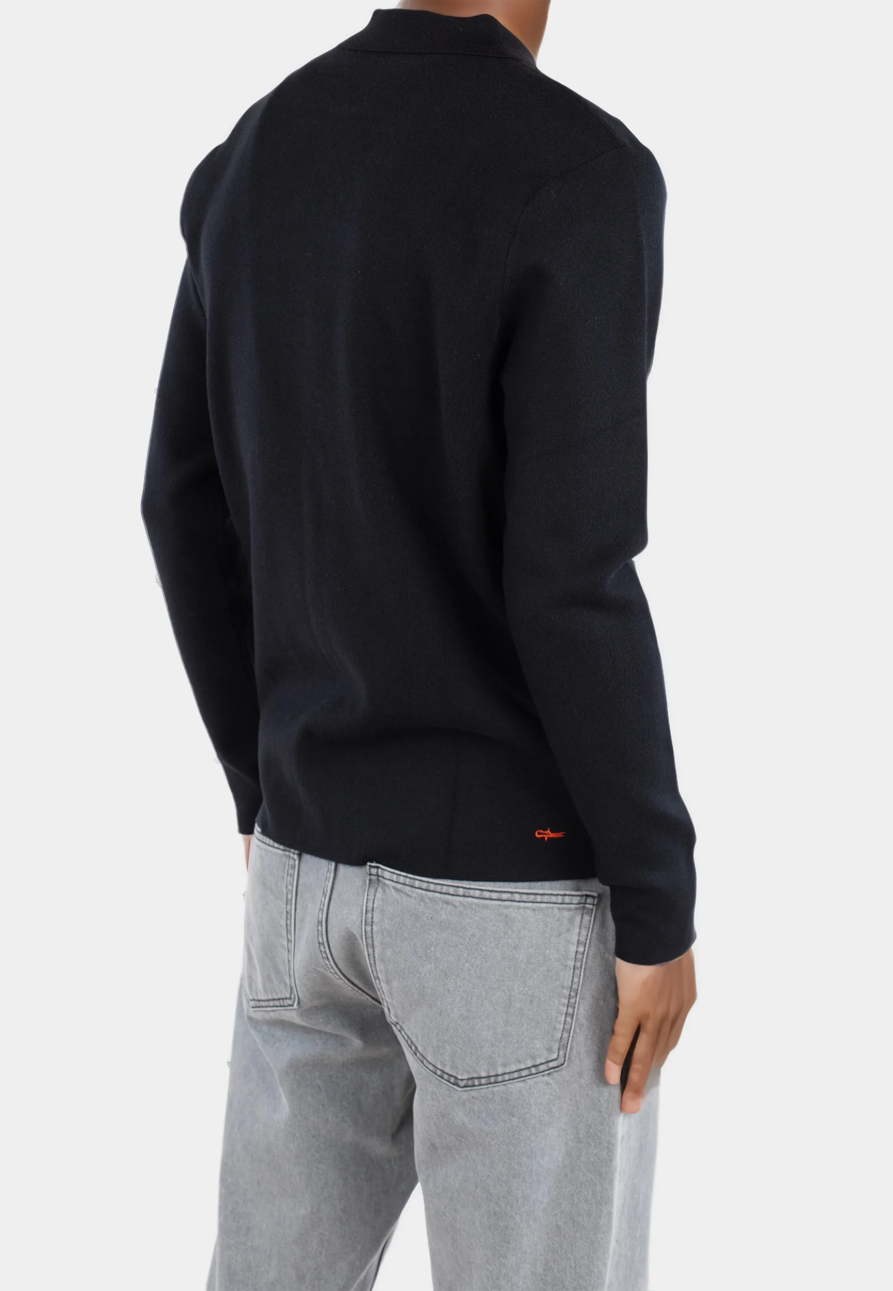 Caleb Knitted Half Zip - Black