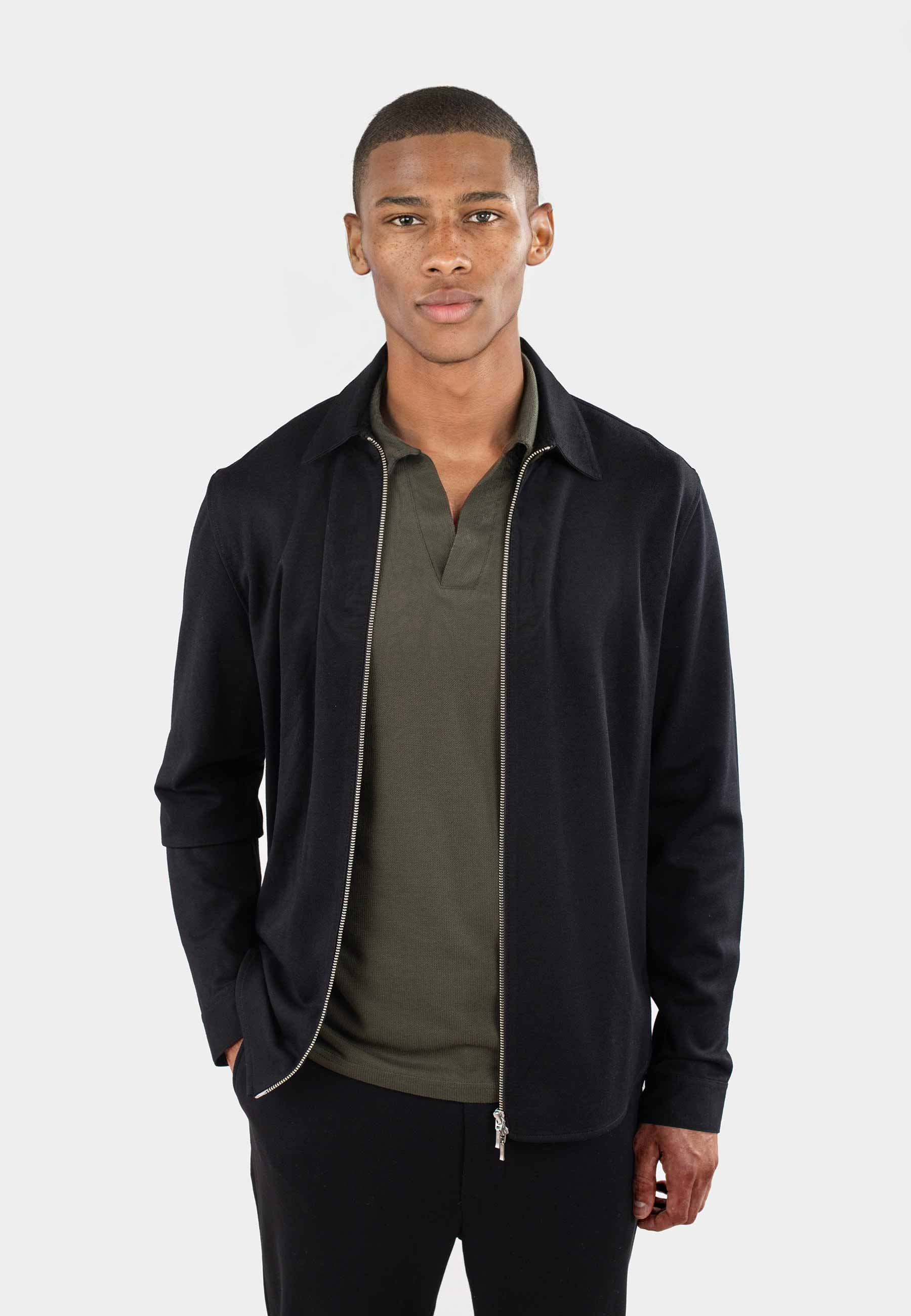 Aden Superior Strech Overshirt - Black