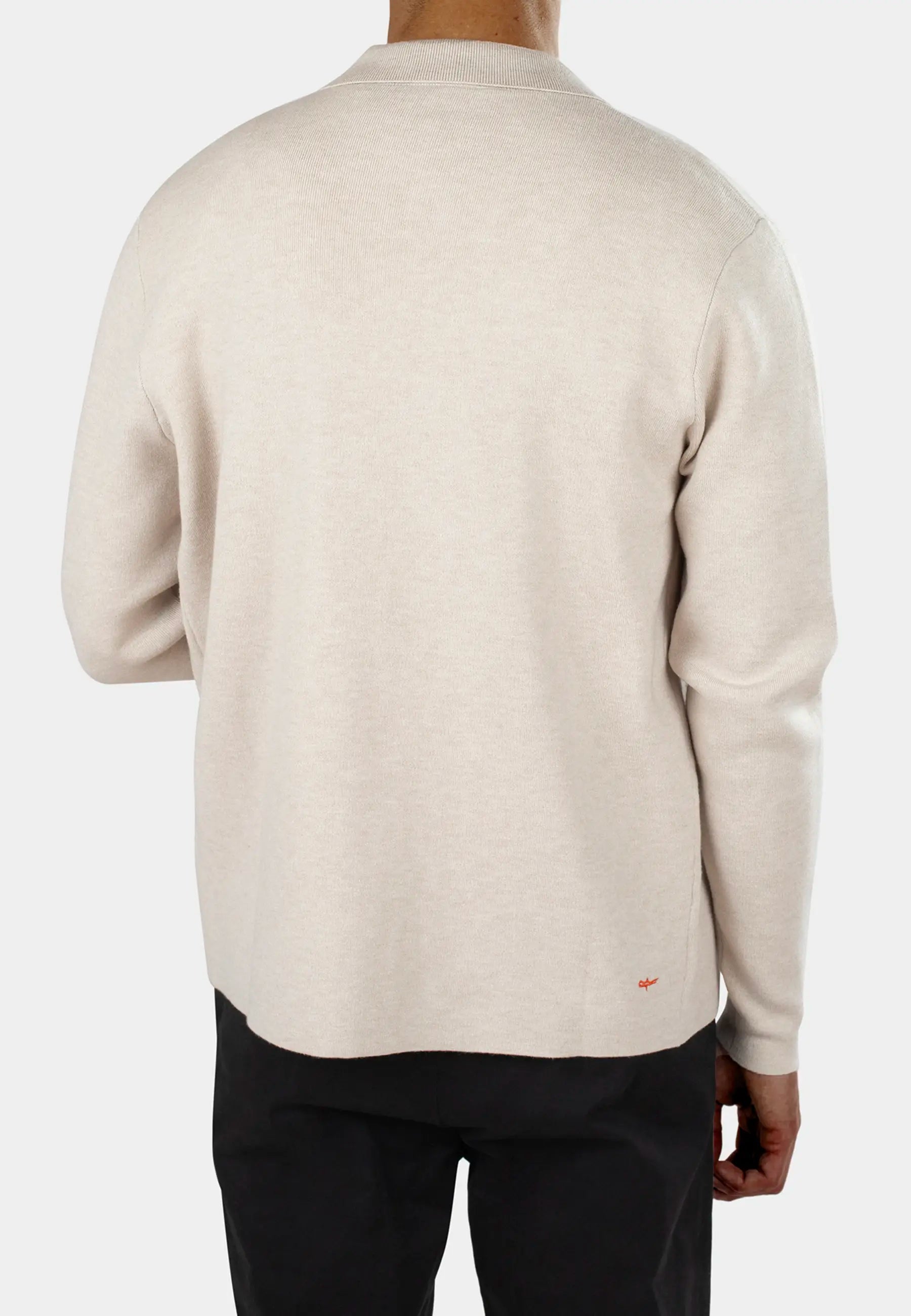 Caleb Knitted Half Zip - Beige