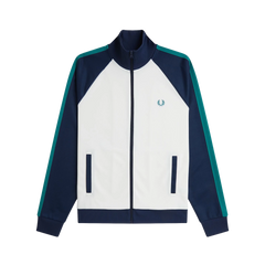 Contrast Sleeve Track Jacket - Snow White