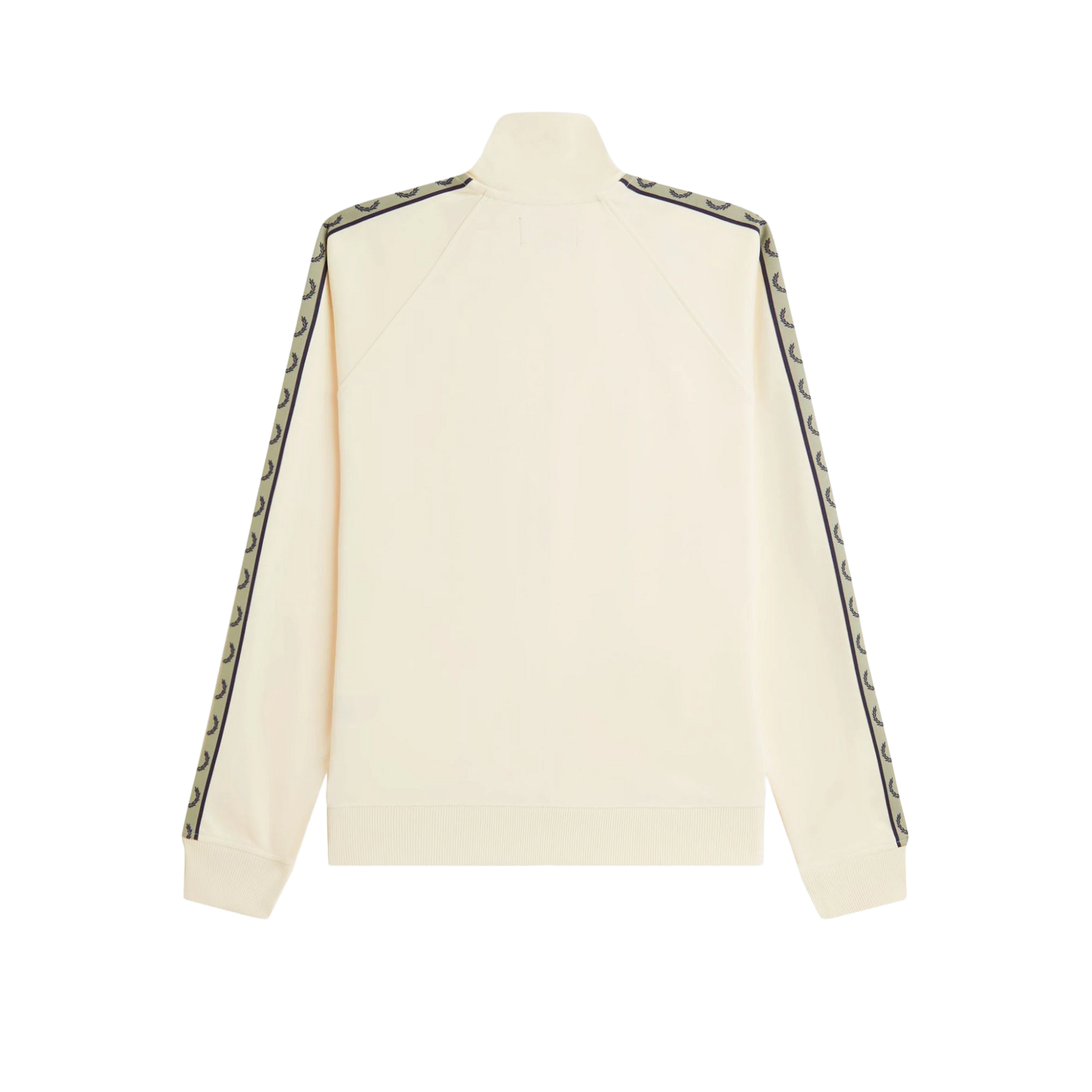 Contrast Tape Track Jacket - Ecru/Navy/Seagrass