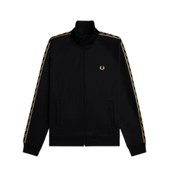 Contrast Tape Track Jacket - Black/Champagne