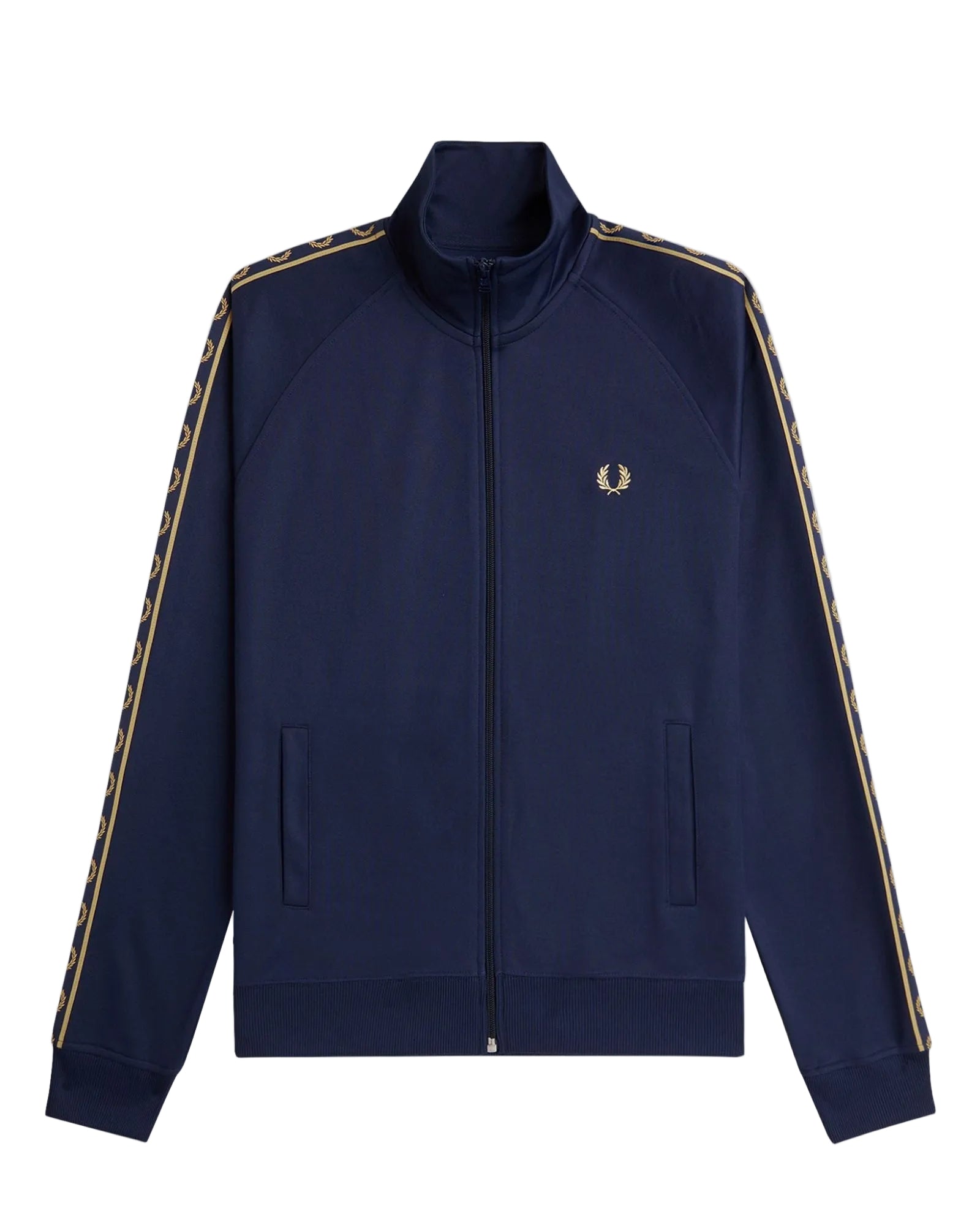 Contrast Tape Track Jacket - Tennis Blue/Champagne