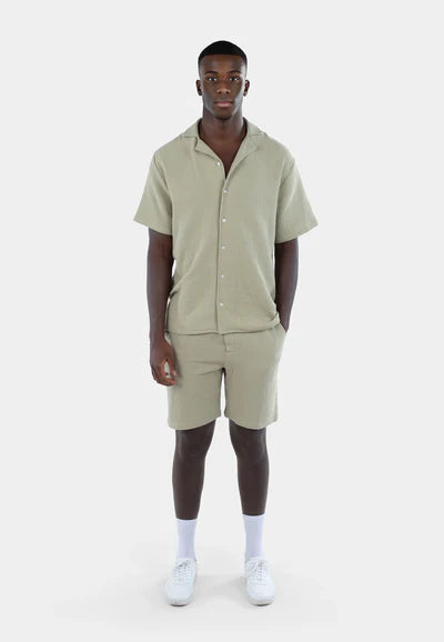Mian gauze shorts - Forest Green