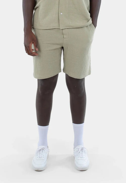 Mian gauze shorts - Forest Green