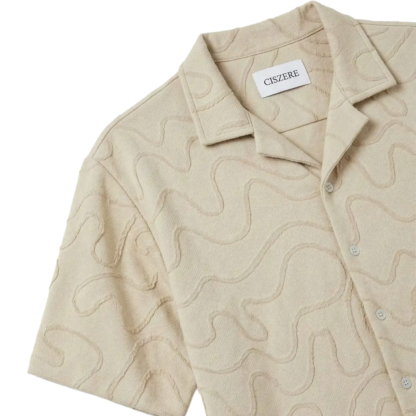 Karlo jaquard shirt - Ecru/beige