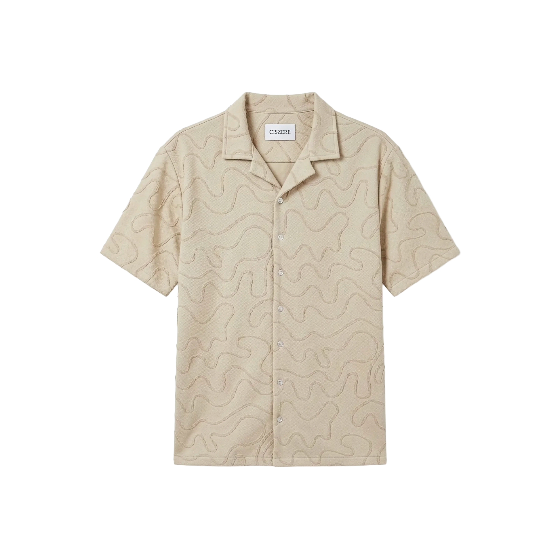 Karlo jaquard shirt - Ecru/beige