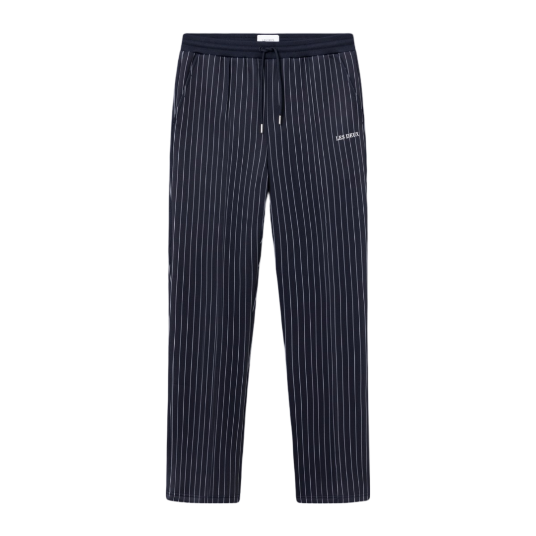 Ballier Casual Pinstripe Track Pants - Dark Navy/Light Ivory