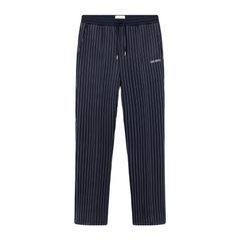 Ballier Casual Pinstripe Track Pants - Dark Navy/Light Ivory