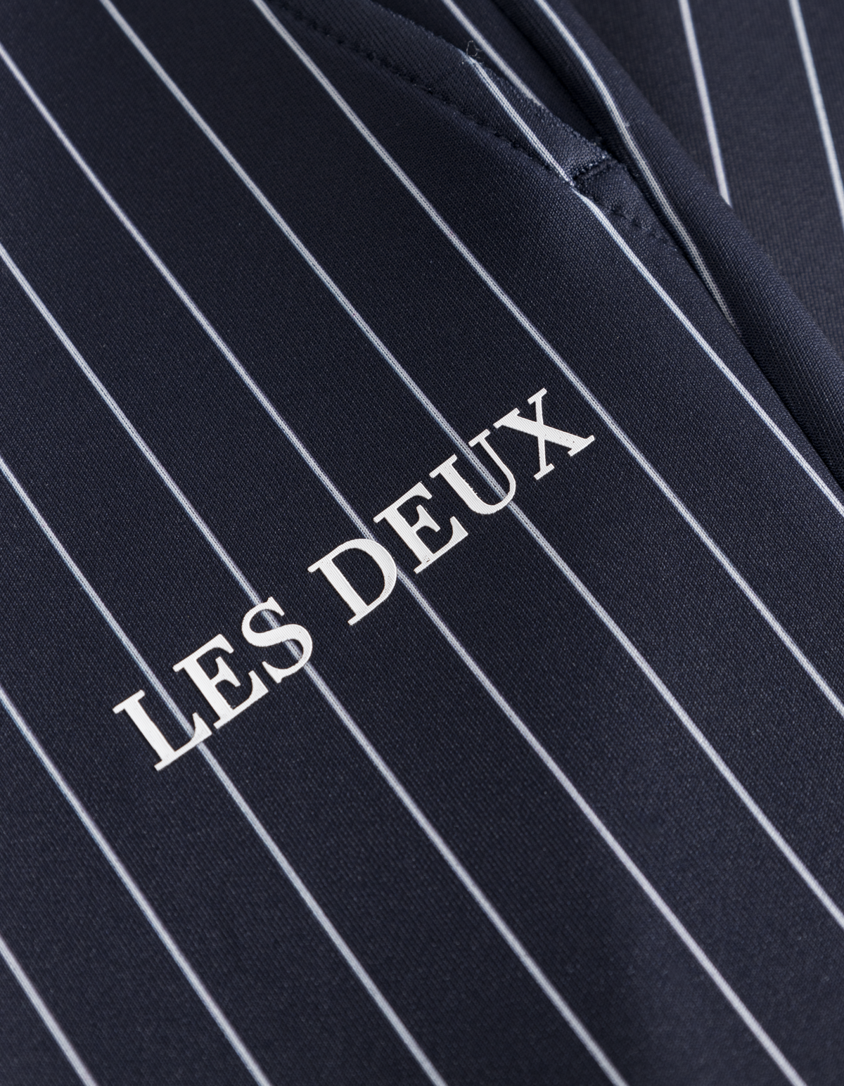 Ballier Casual Pinstripe Track Pants - Dark Navy/Light Ivory