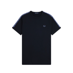 Contrast Tape Ringer Tee - Navy/Ace Blue