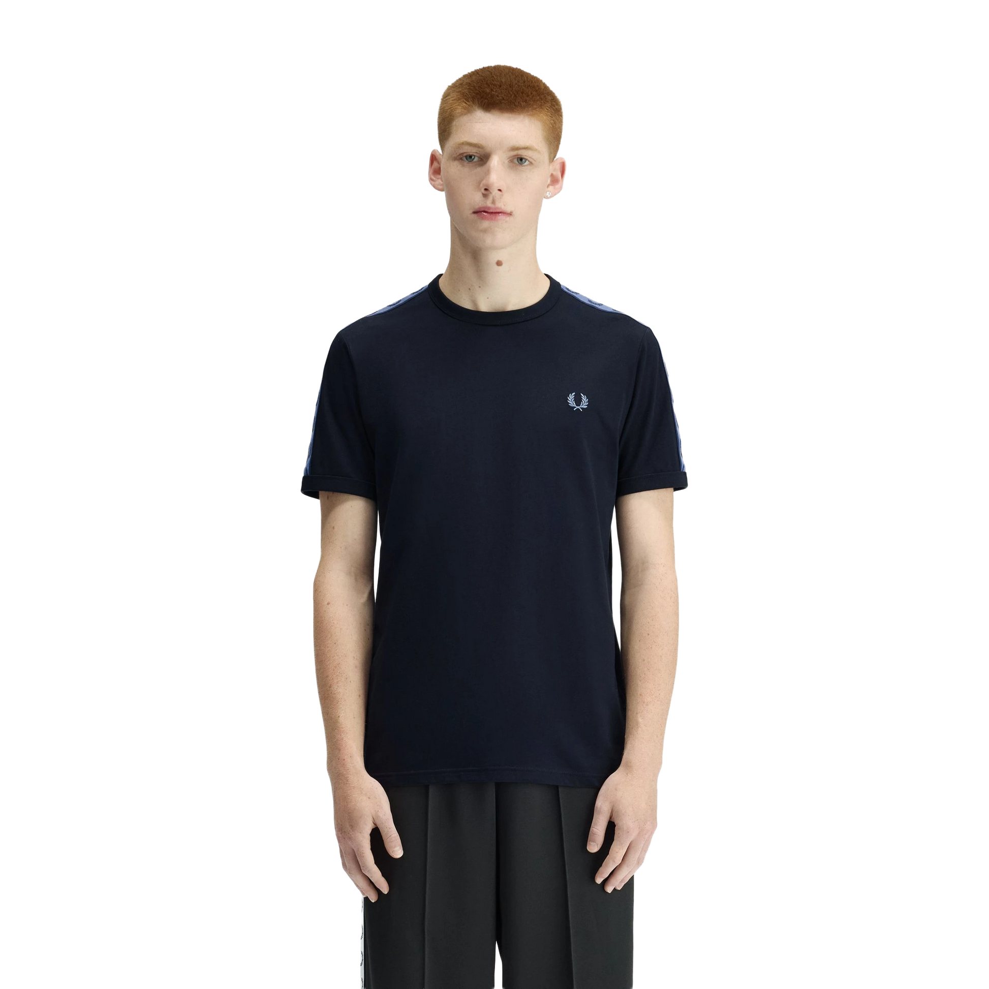 Contrast Tape Ringer Tee - Navy/Ace Blue