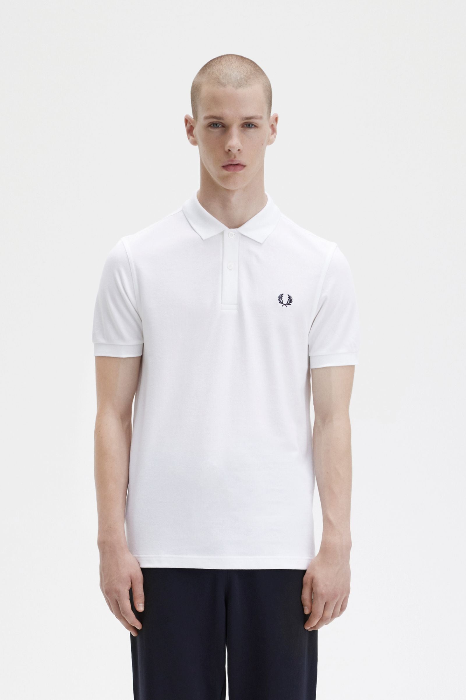 Plain Fred Perry Shirt - White