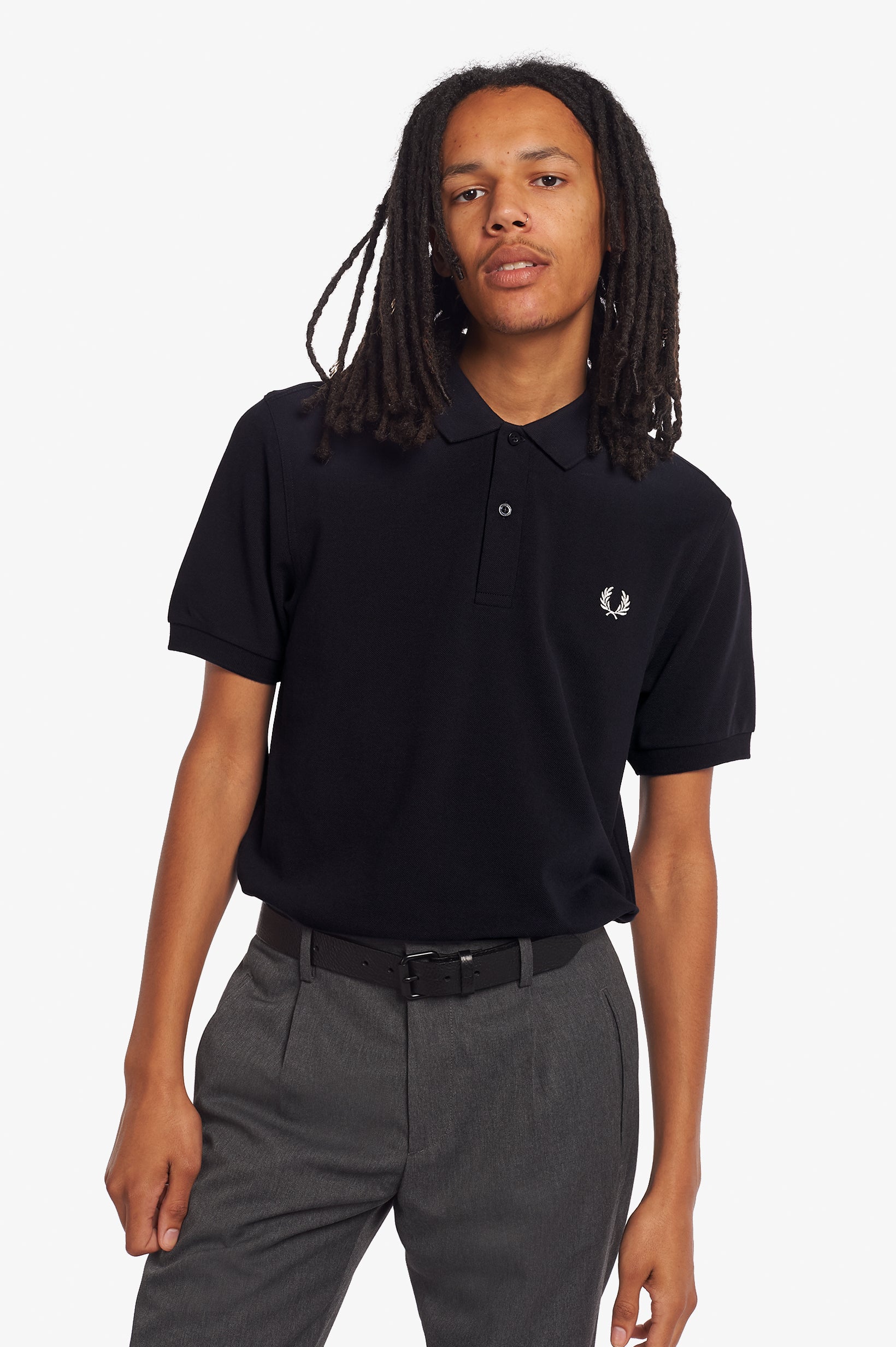 Plain Fred Perry Shirt - Navy