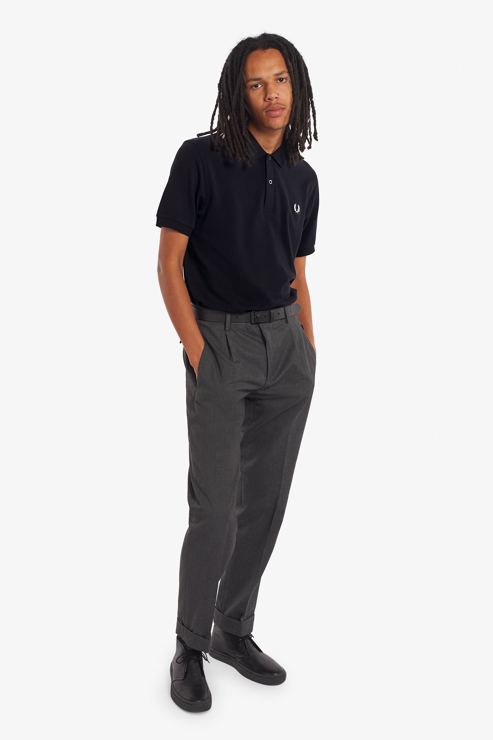 Plain Fred Perry Shirt - Navy
