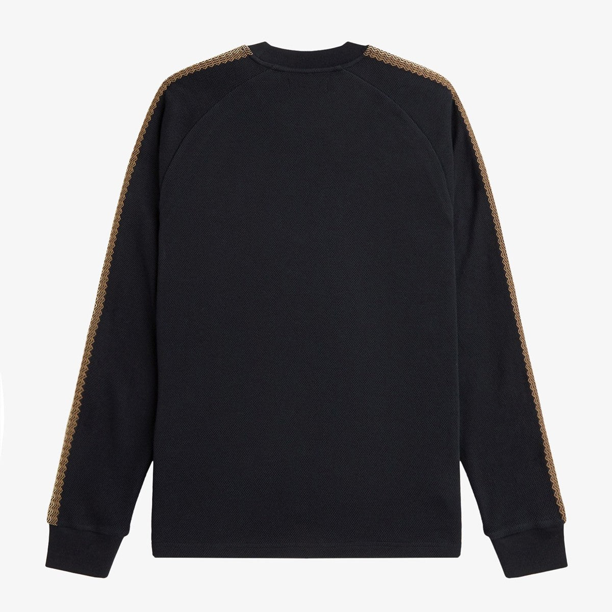 Tape Detail Long-sleeve Top - Black