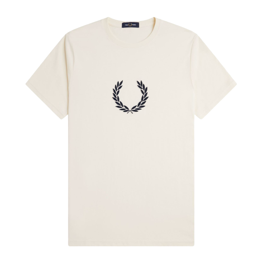 Textured Laurel Wreath Tee - Silver Blue