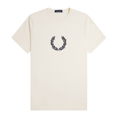 Textured Laurel Wreath Tee - Silver Blue