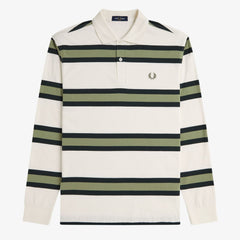 Jersey Stripe Polo Shirt - Light Ecru
