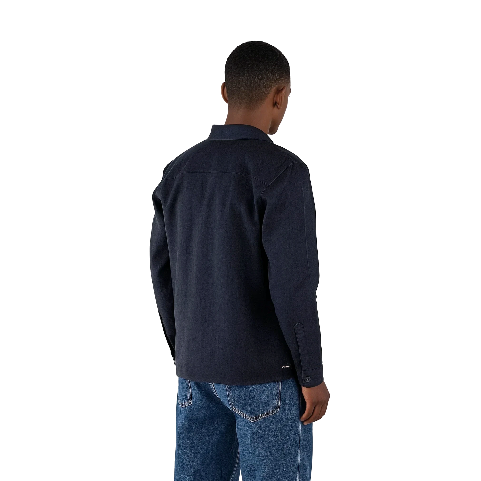 Quincy linen overshirt - Midnight ocean blue