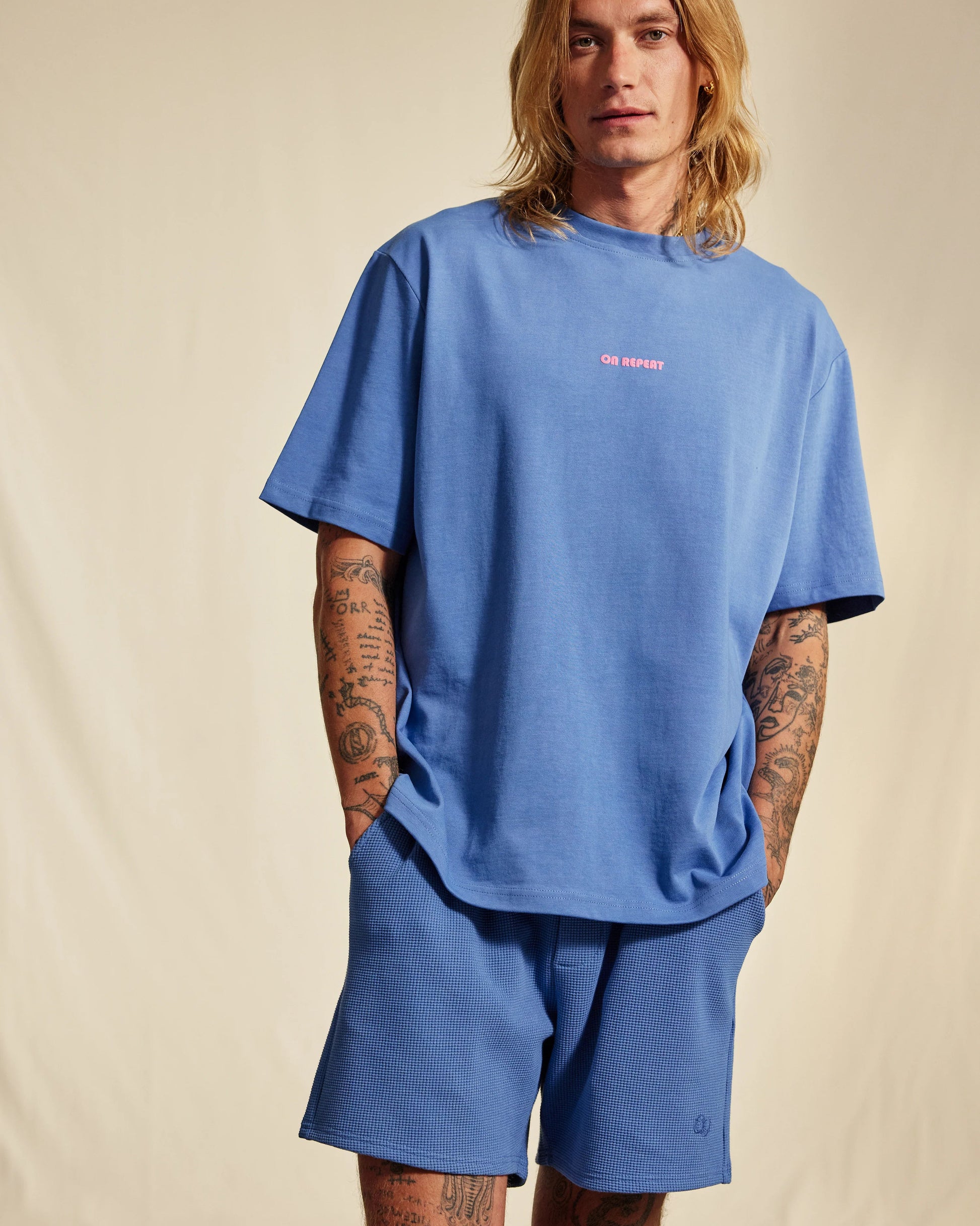 Berkeley Tee On Repeat - Riveira Blue