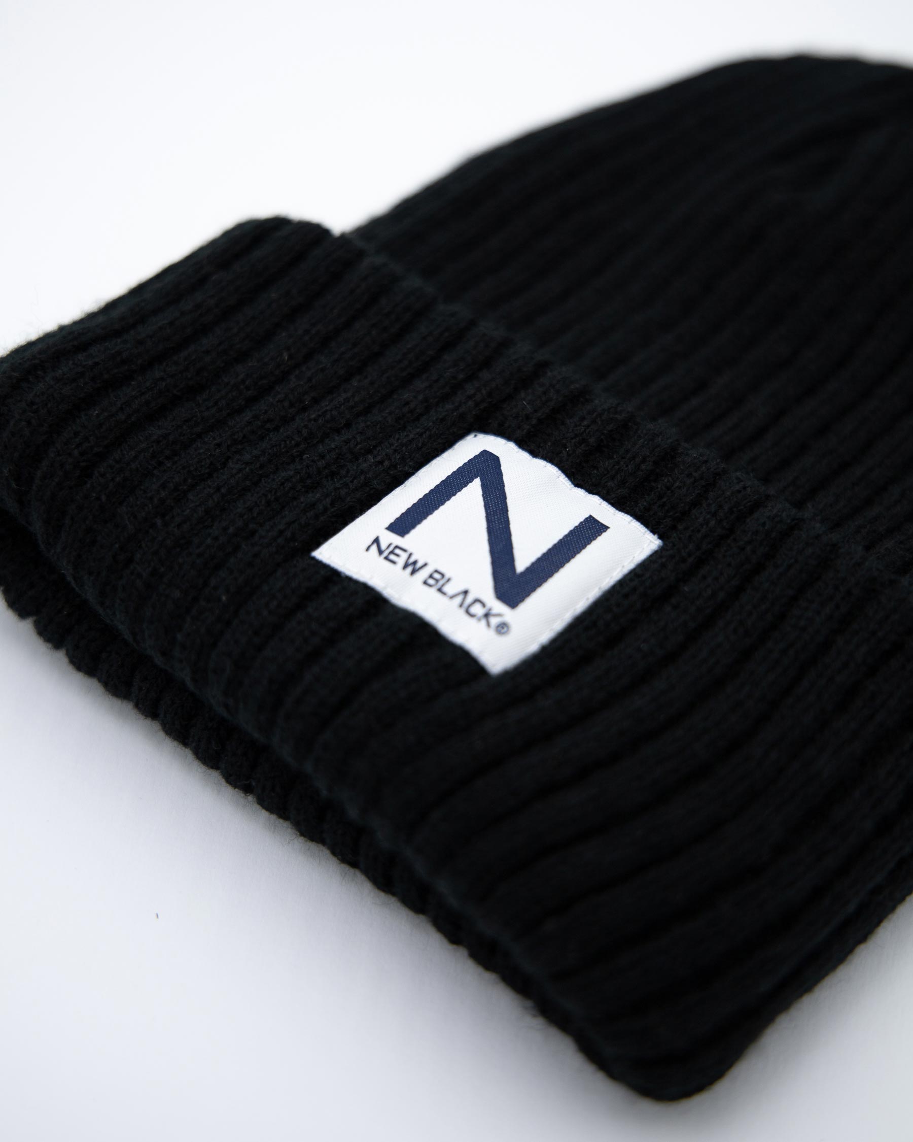 Ribbed Beanie - Black
