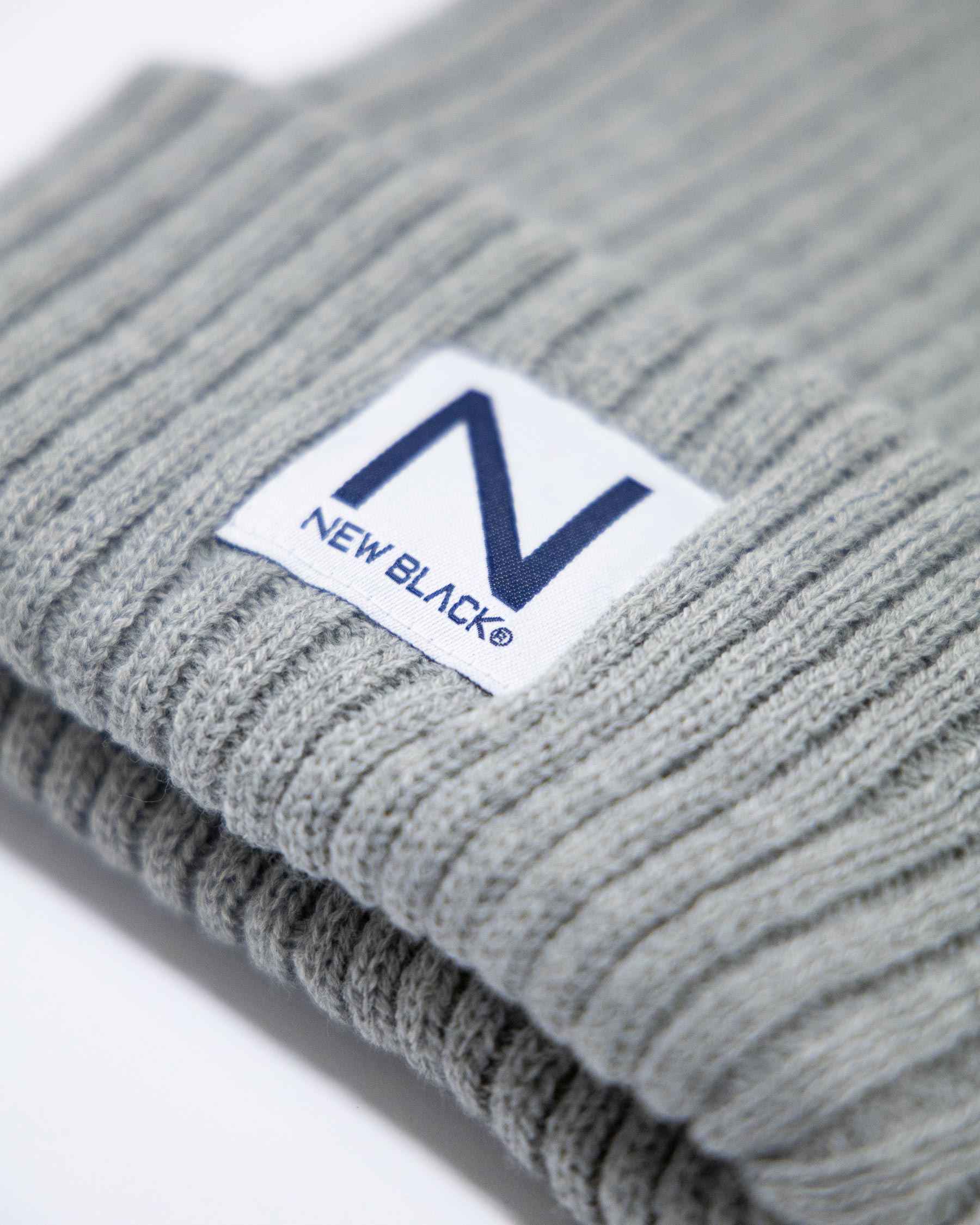 Ribbed Beanie - Grey Melange