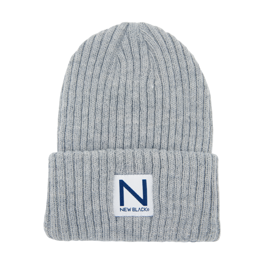Ribbed Beanie - Grey Melange
