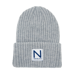 Ribbed Beanie - Grey Melange
